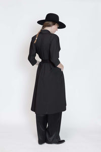 Georgia Dress in Black Wool