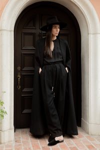 Galerie Pant in Black Silk