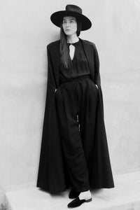Galerie Pant in Black Silk