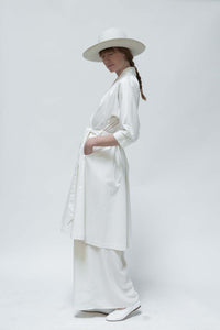 Georgia Dress in White Cotton