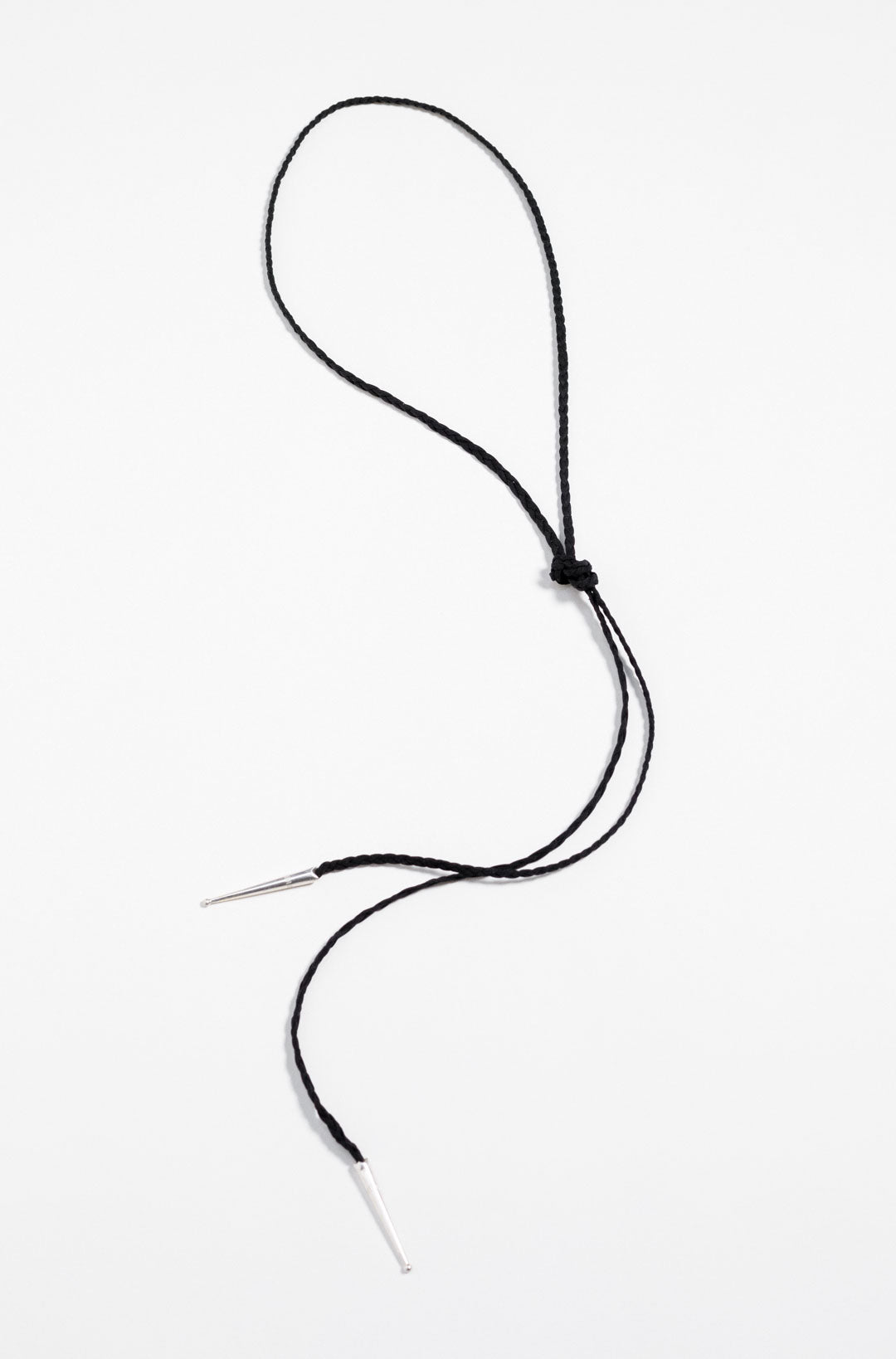 Silk Braided Bolo in Black