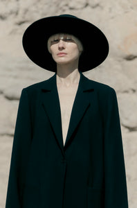 Noir Desert Drifter Western Hat in Black