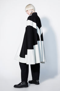 White on Black Cashmere “Stairway Cloak”